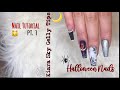 Kiara Sky Gelly Tips | Halloween Freestyle Nails Pt. 1 🕸🕷🌙