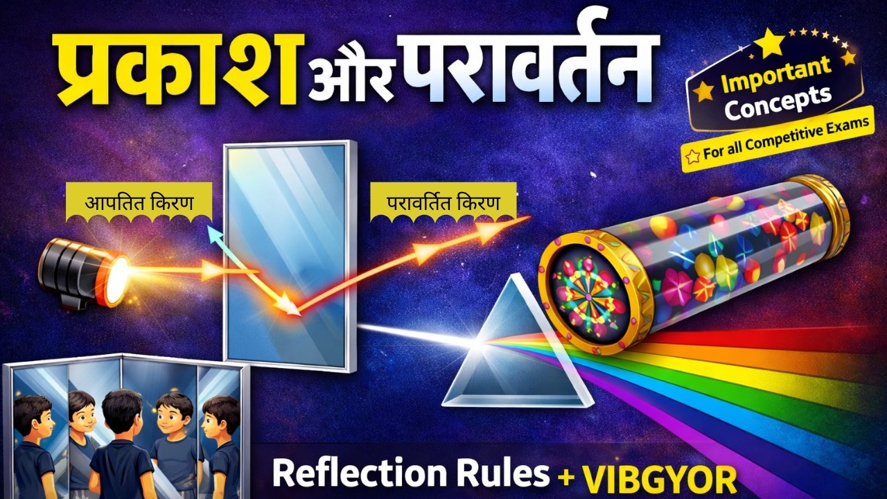 प्रकाश और परावर्तन | Reflection of Light | Laws of Reflection | VIBGYOR | Competitive Exams Science