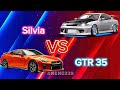 Gtr r35  vs nissan silvia  jdm vs