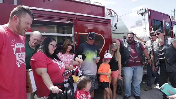 Bikers surprise boy with Muscular Dystrophy on his...