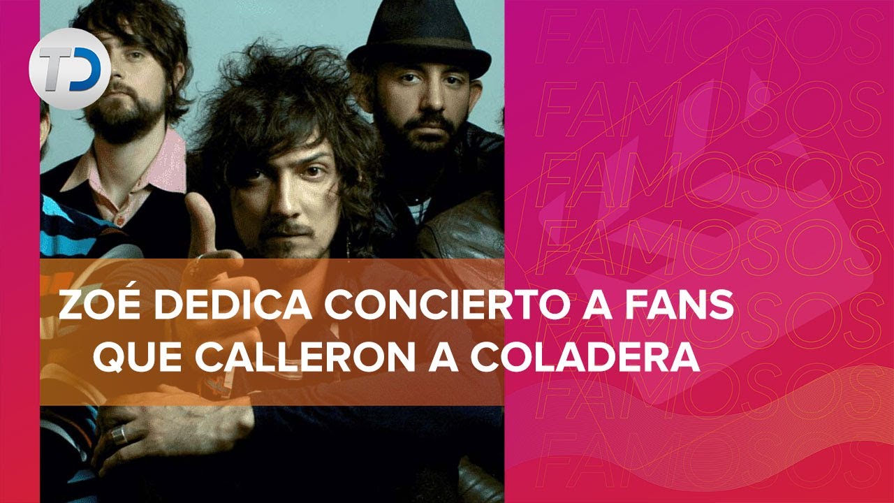 Zoé rinde homenaje a fans que murieron al caer en coladera