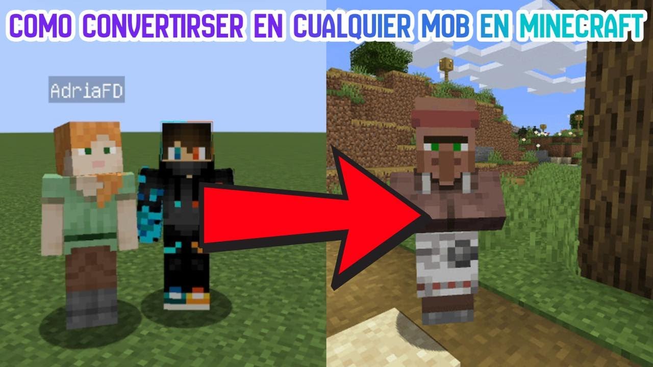 COMO CONVERTIRSE EN CUALQUIER MOB EN MINECRAFT VANILLA. ACTUALIZADO ...