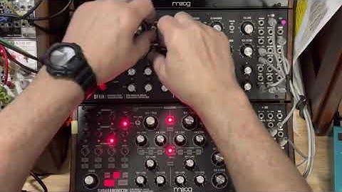 MOOG Subharmonicon + DFAM - A Simple Demo of the “With Yr Hips” Patch by MOOG (no talking)