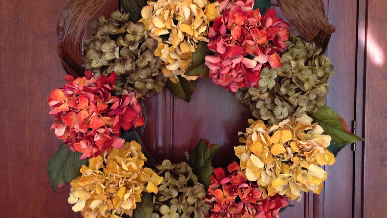 Fall Hydrangea Door Wreath Fall Hydrangea Wreath Fall Wreath