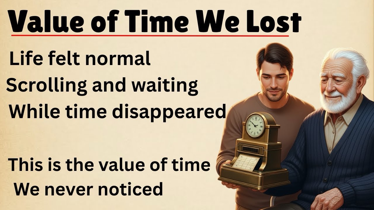 Value of Time We Lost || A Life Changing Story || Improve Your English Fluency
