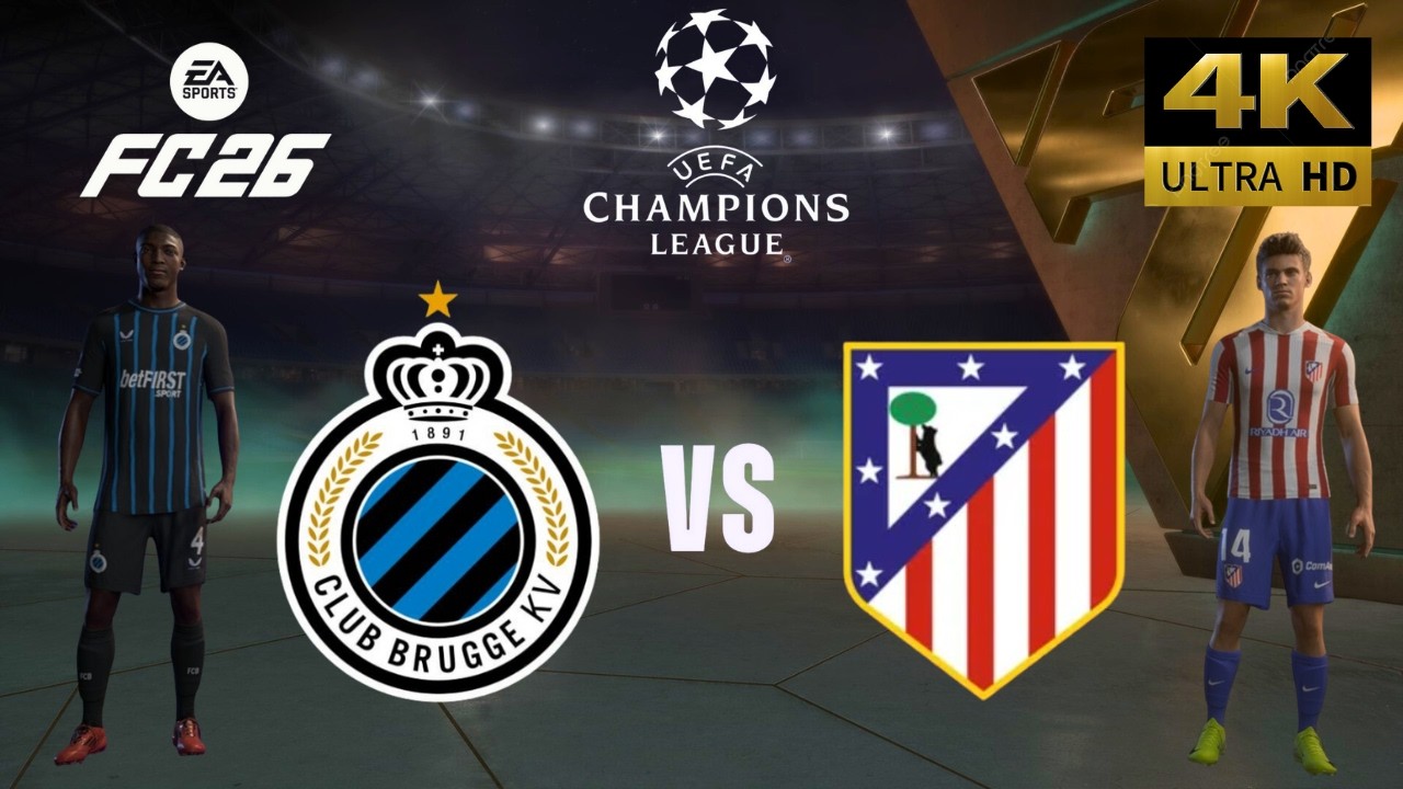 FC 26 - Club Brugge vs At Madrid - All Goals - Champions League 25/26 Full Match - PC [4K60]