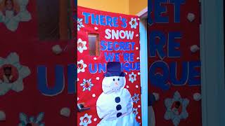 Winter Classroom Door Decor!!| #Prek #Classroom #Decor #Snowman #Winter
