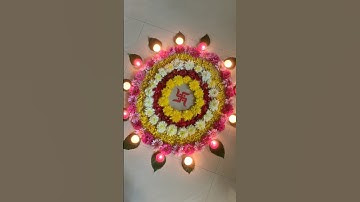 Diwali Rangoli design ideas / flower Rangoli ideas / Diwali decoration ideas #diy #diwali #rangoli