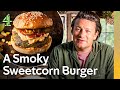 Smoky Sweetcorn Burger Perfect For An Autumn Day | Jamie: What To Eat This Week (Autumn) | Channel 4