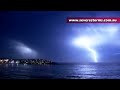 Epic Lightning storm hits Bondi Beach, Sydney, Australia