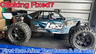 Losi DBXLE V1 Test Run After Full Teardown & Service, did we solve the Clicking Noise?