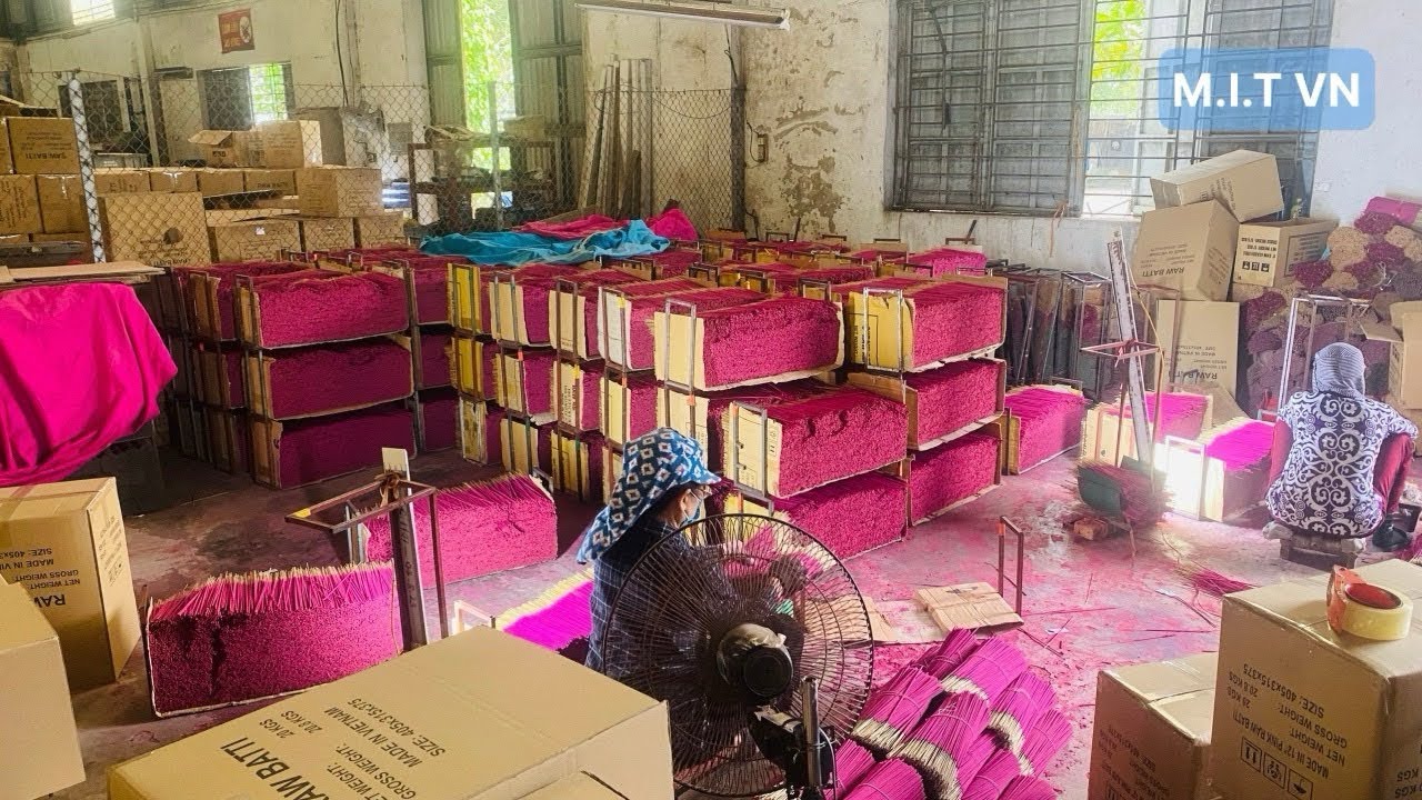 Colored Incense sticks for export - Incense production process +84968357516