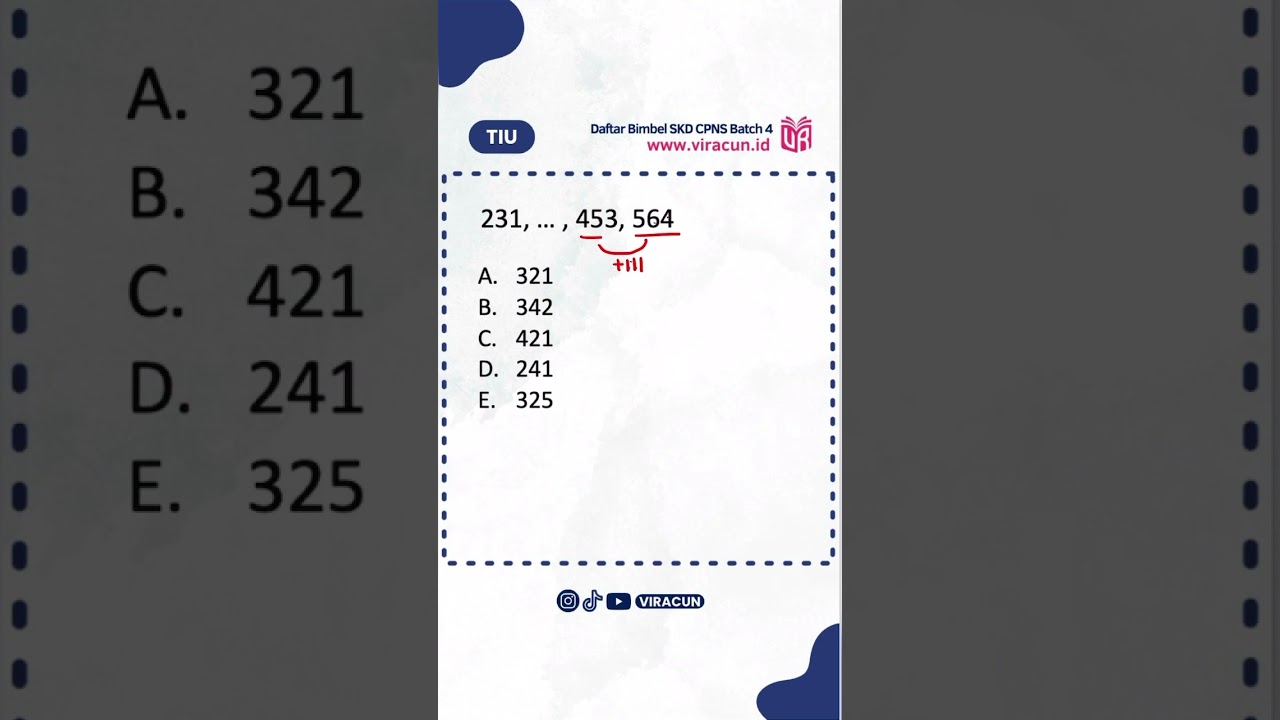 Latihan soal deret CPNS