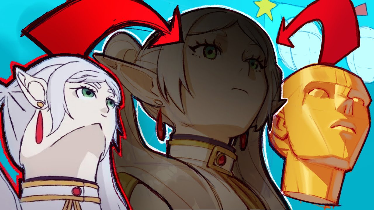 Um ÂNGULO tão DIFÍCIL de DESENHAR que todos os ARTISTAS se UNIRAM! Cabeça da Frieren!