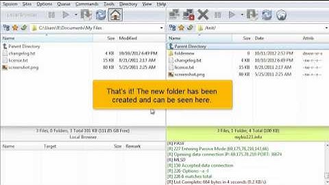 Managing files in FlashFXP