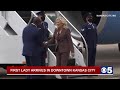 First lady Jill Biden arrives in downtown Kansas City