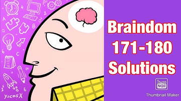 Braindom : Levels 171 172 173 174 175 176 177 178 179 180 Walkthrough (Tricky Brain Puzzles)