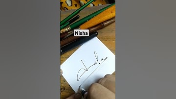 Nisha name signature ideas #calligraphy #artist #art #yt #ytshorts