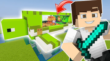 How to Build a Cute Turtle-Shaped House in Minecraft!