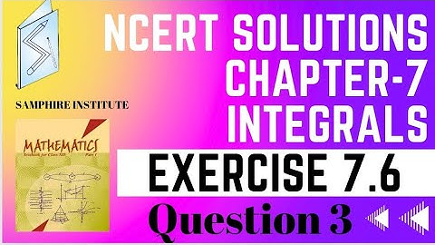 🔹️🔹️Maths ncert solutions class 12 chapter 7 integrals|exercise 7.6 question 3🔹️🔹️