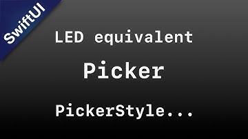 SwiftUI: Picker, некоторые особенности PickerStyle