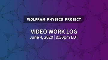 Wolfram Physics Project: Video Work Log Thursday, June 4, 2020