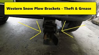 Western Snow Plow Mount Brackets - Make Sure You Grease and Protect From Theft!