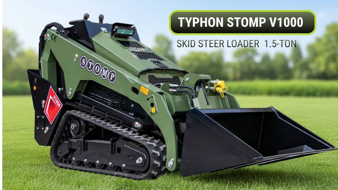 TYPHON STOMP V1000 Compact 1.5-Ton Skid Steer Loader for Tight Spaces