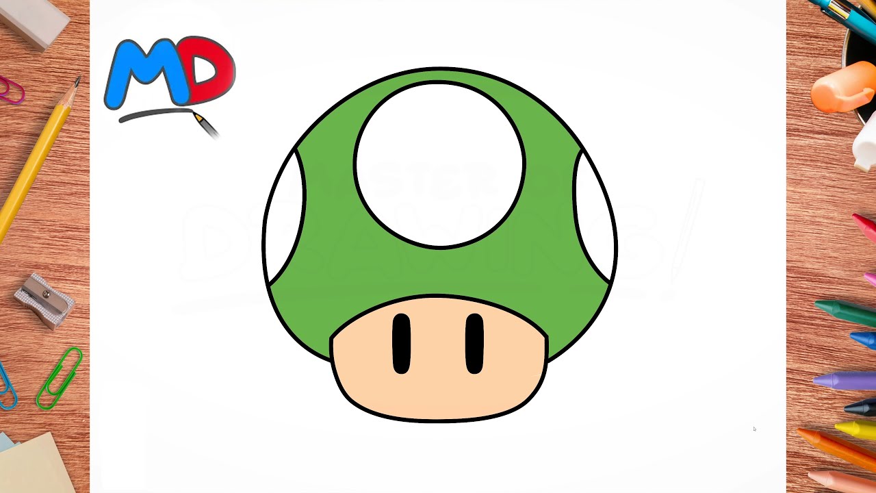 HOW TO DRAW 1UP MUSHROOM FROM SUPER MARIO | MASTER OF DRAWING #8 - YouTube