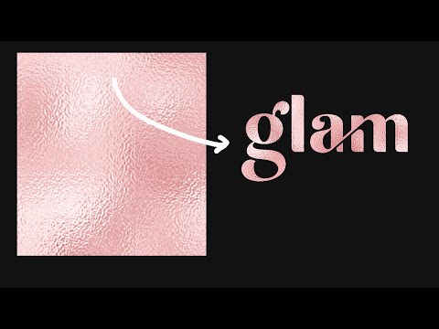 How to add Rose gold foil textures to text in Photoshop