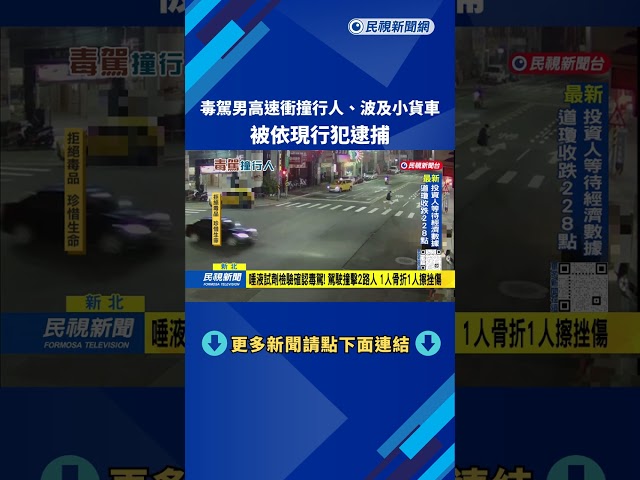 毒駕男高速衝撞行人、波及小貨車  被依現行犯逮捕－民視台語新聞