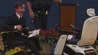 Graduating senior gets special gift from a school resource officer
