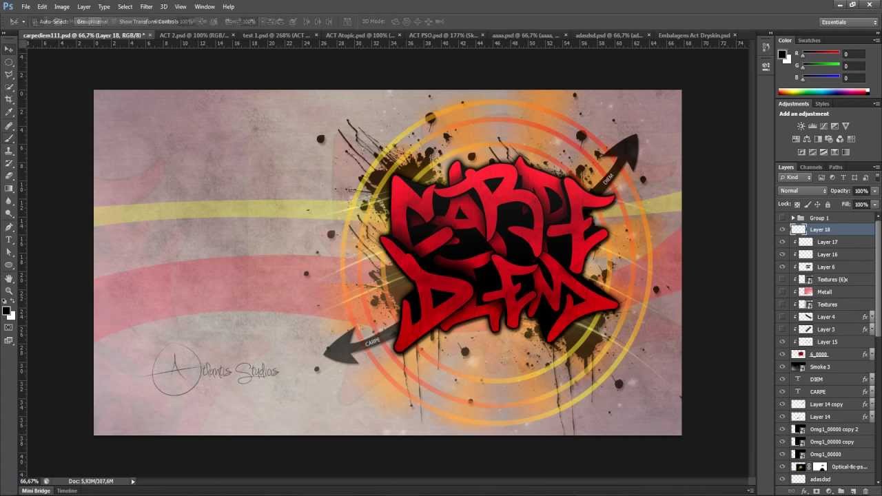 Carpe Diem | Speedart Graffiti Photoshop CS6 HD 