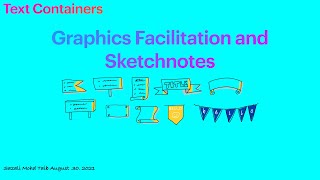Graphics Facilitation how to draw text containers. (Lesson 1 Visual thinking)
