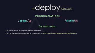 Deploy Meaning And Pronunciation | Audio Dictionary