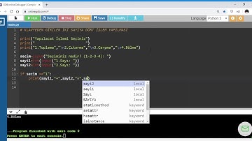 Python da Hesap Makinesi (Dört İşlem)