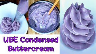 UBE CONDENSED MILK BUTTERCREAM / HOW TO MAKE UBE CONDENSED MILK BUTTERCREAM FROSTING