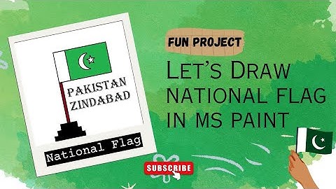 Drawing Pakistan Flag in MS Paint 🇵🇰 | Easy & Fun!