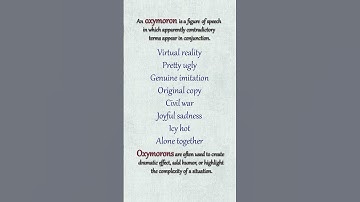 Oxymoron Definition and Examples #oxymoron #english #vocabulary #shorts #shortvideo