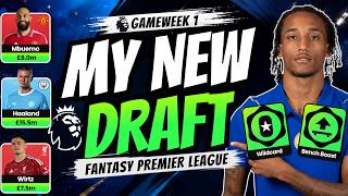 π¨ MY NEW FPL GW1 DRAFT | 4 Drafts Compared + Bench Boost & Wildcard Plans π₯ | Fantasy Premier League