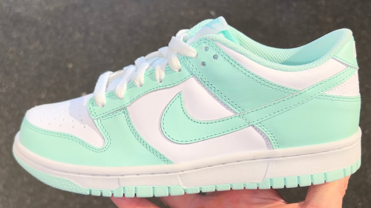 White Mint Foam Dunks