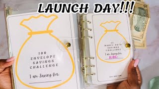 LAUNCH DAY | 100 ENVELOPE SAVINGS CHALLENGE | CASH STUFFING | SMALL BUSINESS LAUNCH