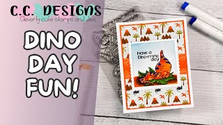 Craft a Dino-rrific Day Card with the C.C. Designs' Dinosaurs Set