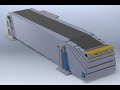 3d design of five section telescopic belt loading conveyor