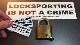 [282] CES 50mm Brass Padlock Picked