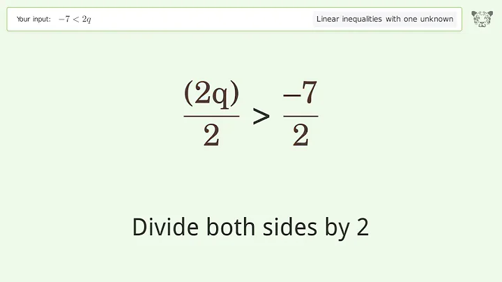 Solving Linear Inequalities: -7 is Smaller Than 2q
