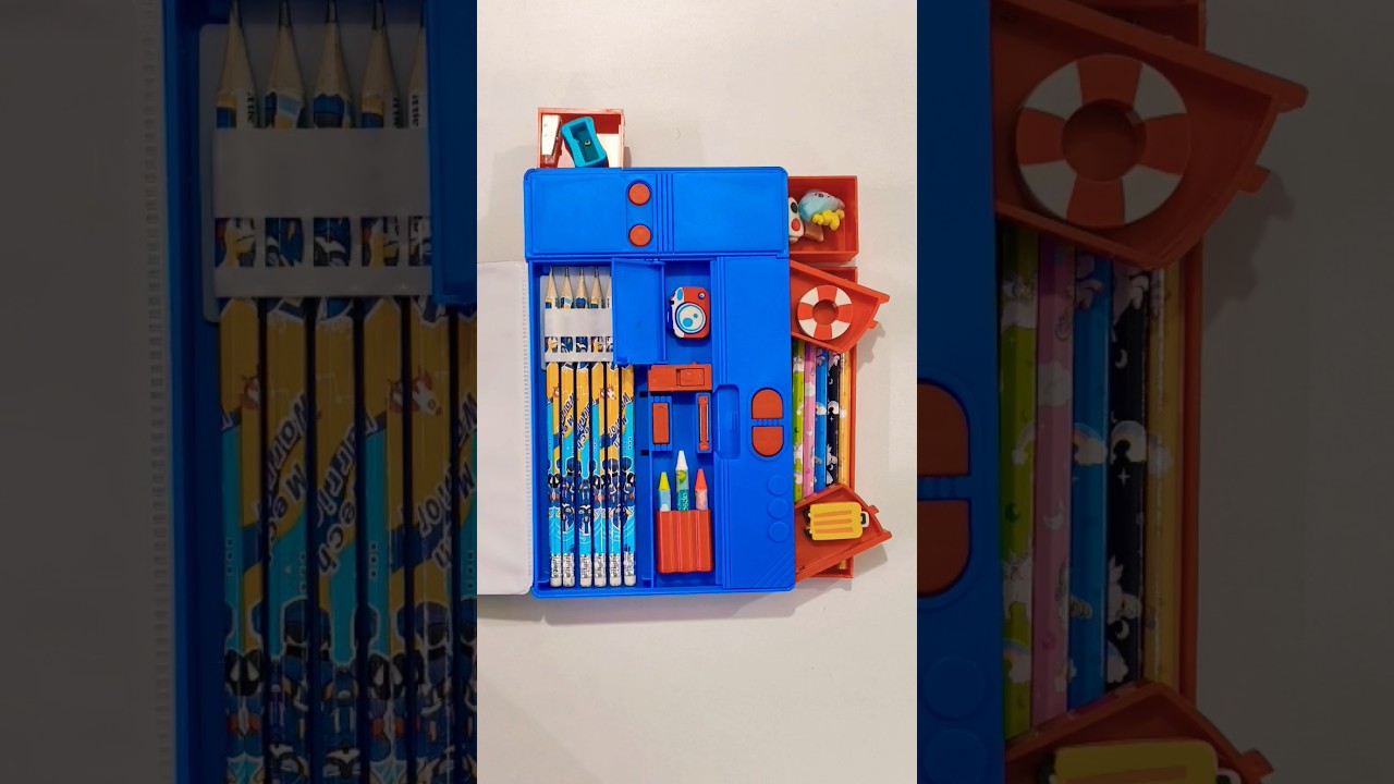 Beautiful spiderman jumbo pencilbox with cute stationery 