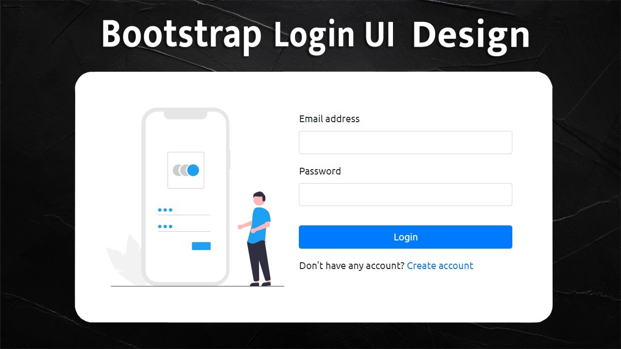 Bootstrap Login Page UI Design Tutorial || easy and simple login design ...