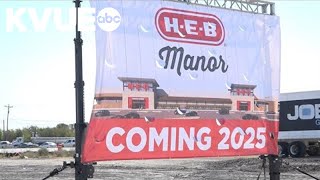 Groundbreaking held for new H-E-B in Manor as city tries to address food insecurity