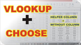 Vlookup with choose function in Excel|without helper column|Advance level Trick|